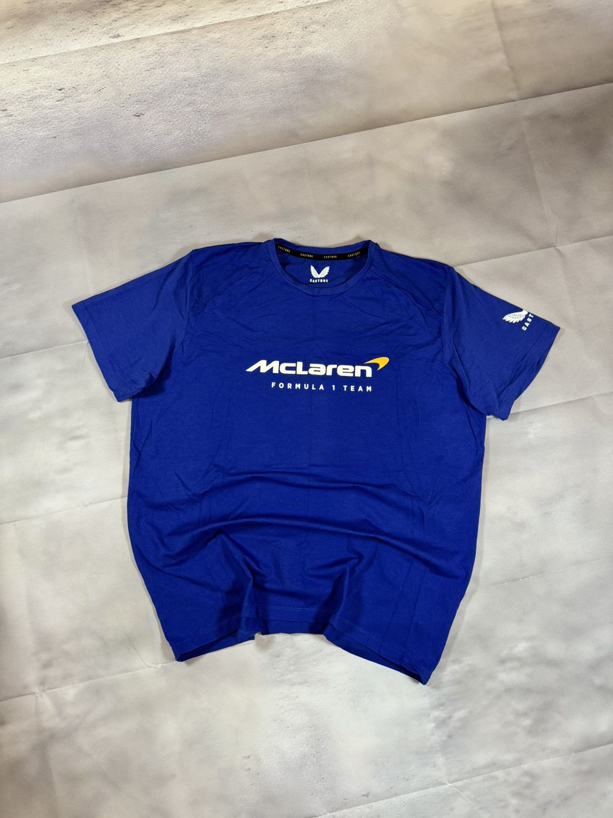 Castore × Formula 1 × Malcolm McLaren McLaren Formula 1 Team Racing T Shirt Blue Men’s XLarge Size US XL / EU 56 / 4 - 1 Thumbnail