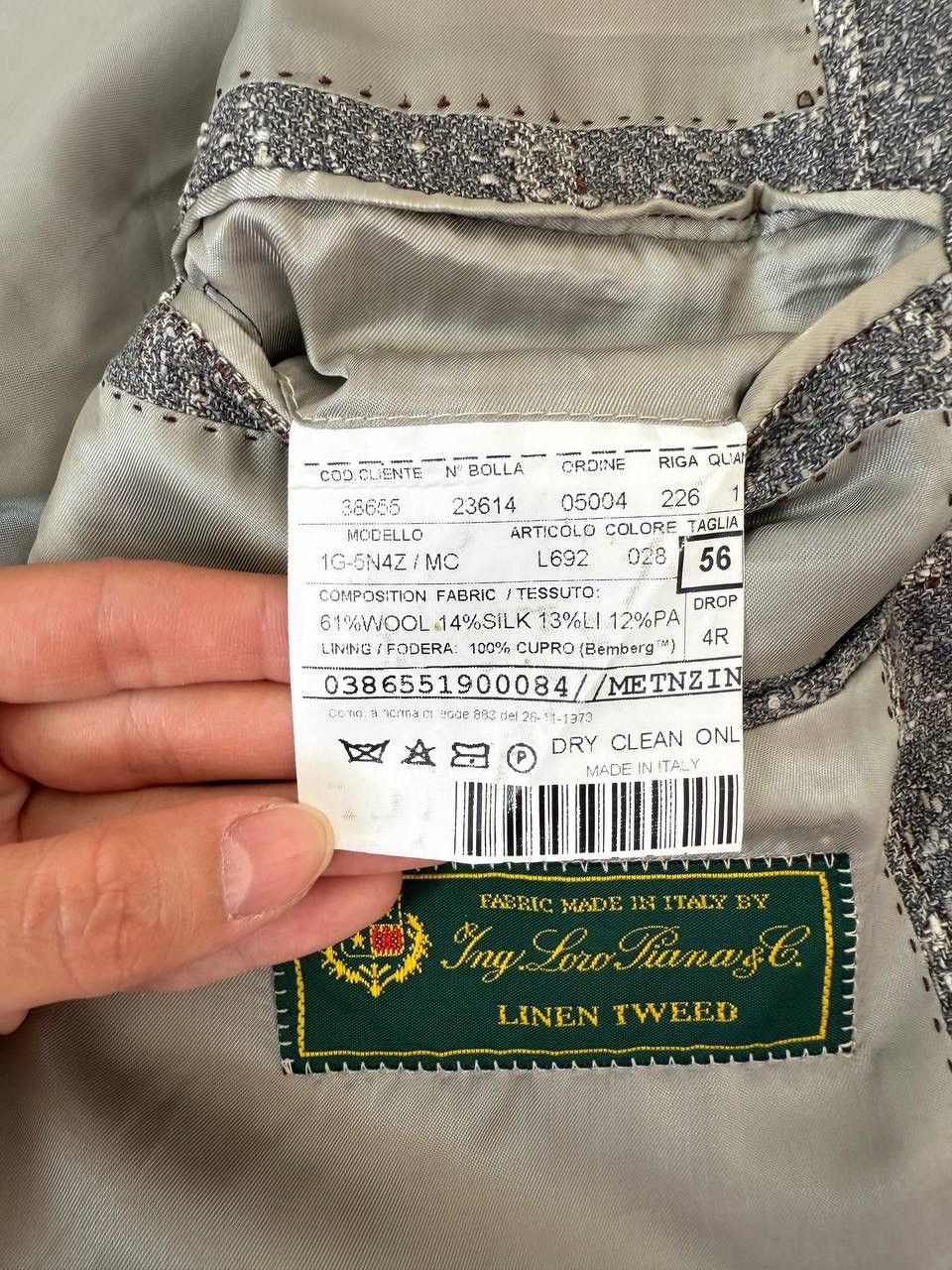 Other Vintage Atelier Dante Fabric by Loro Piana blazer Size 52R - 11 Thumbnail