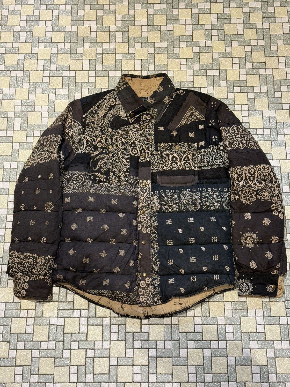 Visvim ICT kerchief down jkt black bandana Size US S / EU 44-46 / 1 - 1 Thumbnail