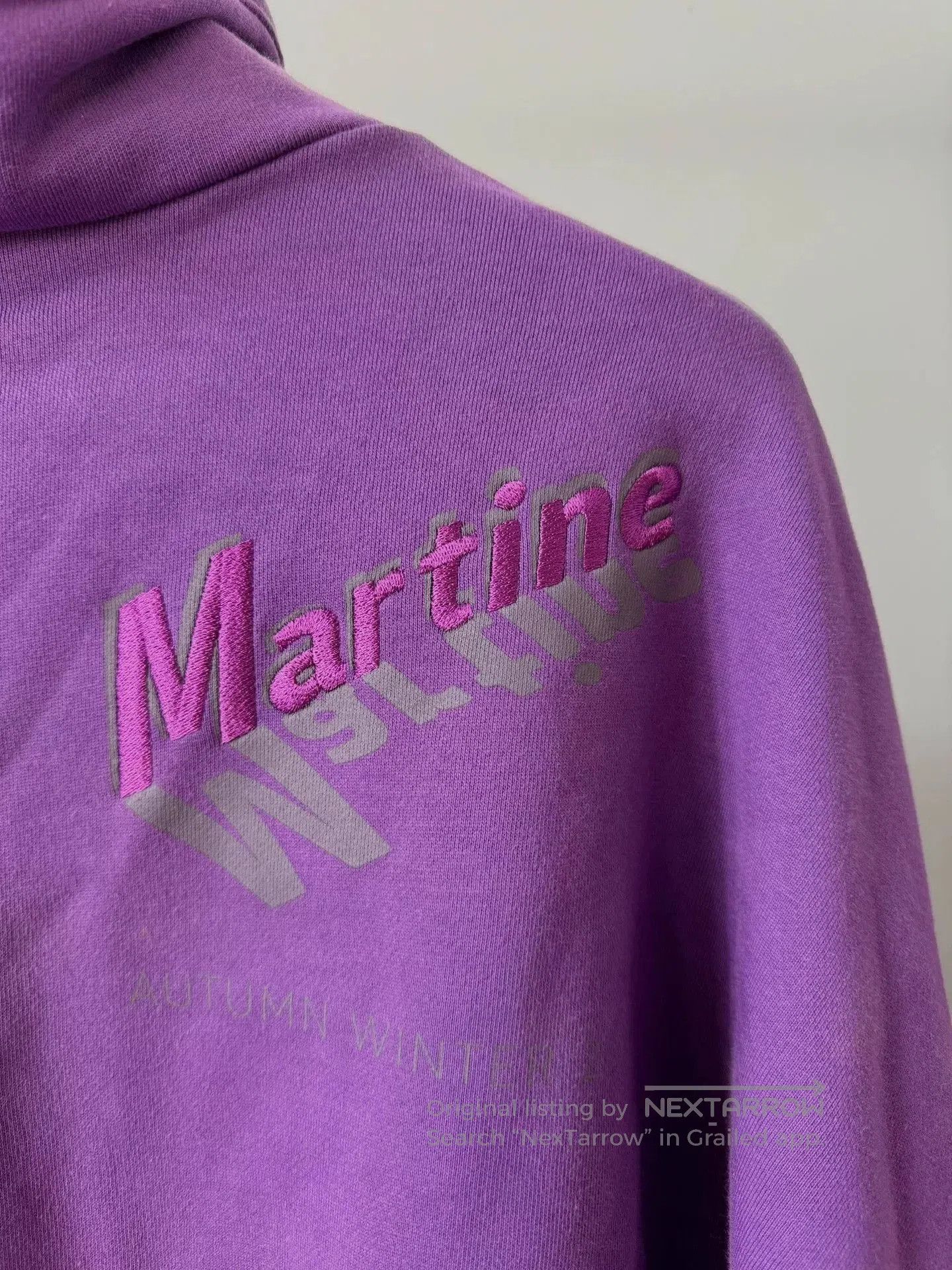 Martine Rose Martine Rose Purple Hooded Sweatshirt. Size US M / EU 48-50 / 2 - 3 Thumbnail