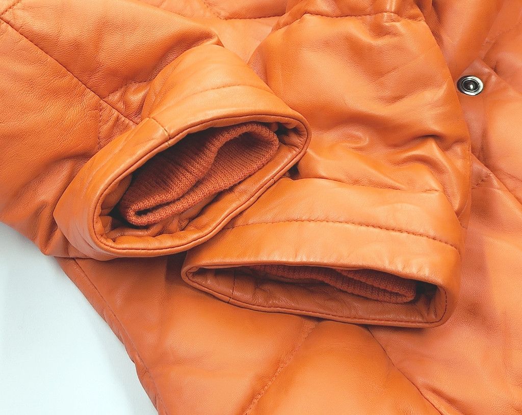 Leather YH KIM lamb skin orange leather puffer jacket Size M / US 6-8 / IT 42-44 - 7 Thumbnail