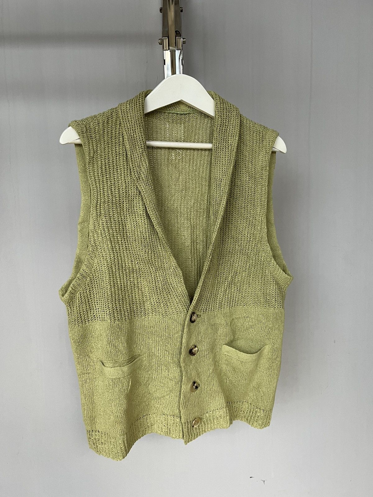 Issey Miyake Issey Miyake Shawl Collar Knit Vest Cardigan | Grailed