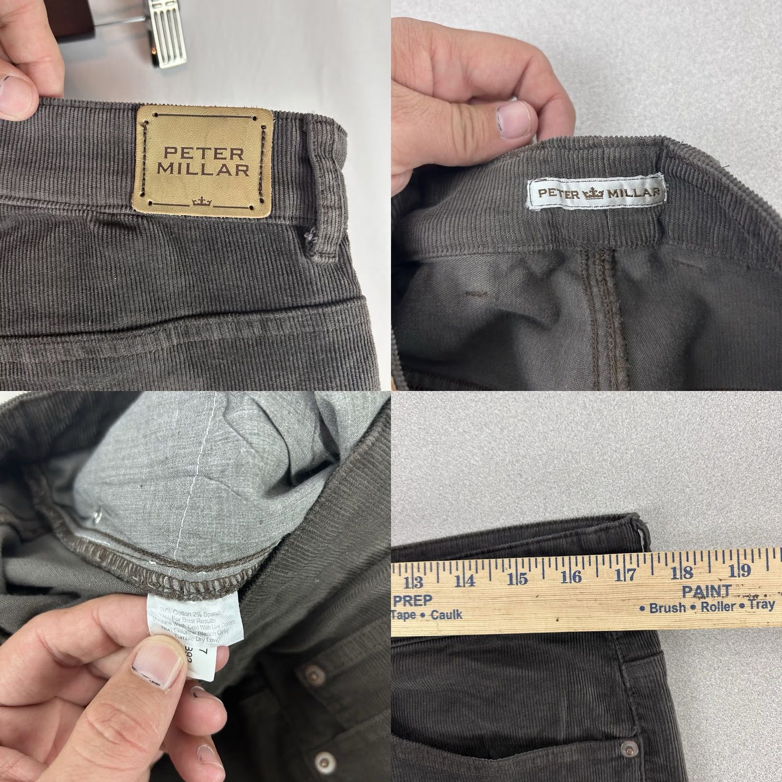 Peter Millar Peter Millar Corduroy Pants Mens 34x31 Brown Classic Five Pocket Stretch Casual Size US 34 / EU 50 - 8 Thumbnail