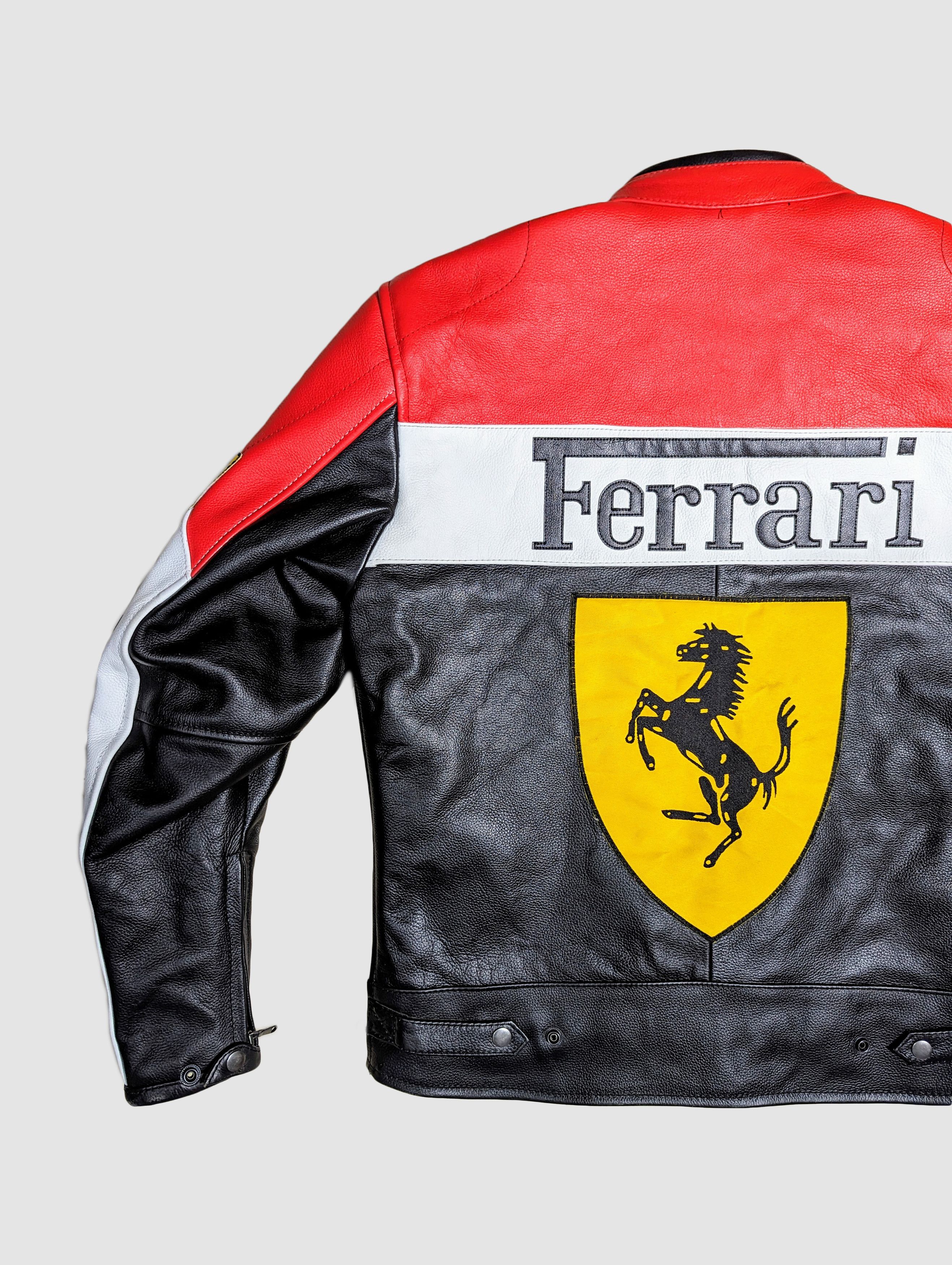 Vintage 🔥 FERRARI 🔥 90s RACING LEATHER JACKET STREETWEAR Size US M / EU 48-50 / 2 - 7 Thumbnail