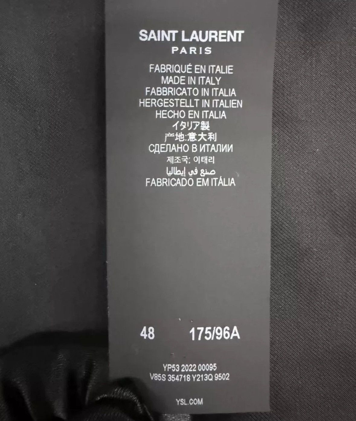 Saint Laurent Paris × Yves Saint Laurent Saint Laurent SLP White Baseball Jacket 2412-Nextarrow Size US M / EU 48-50 / 2 - 6 Thumbnail