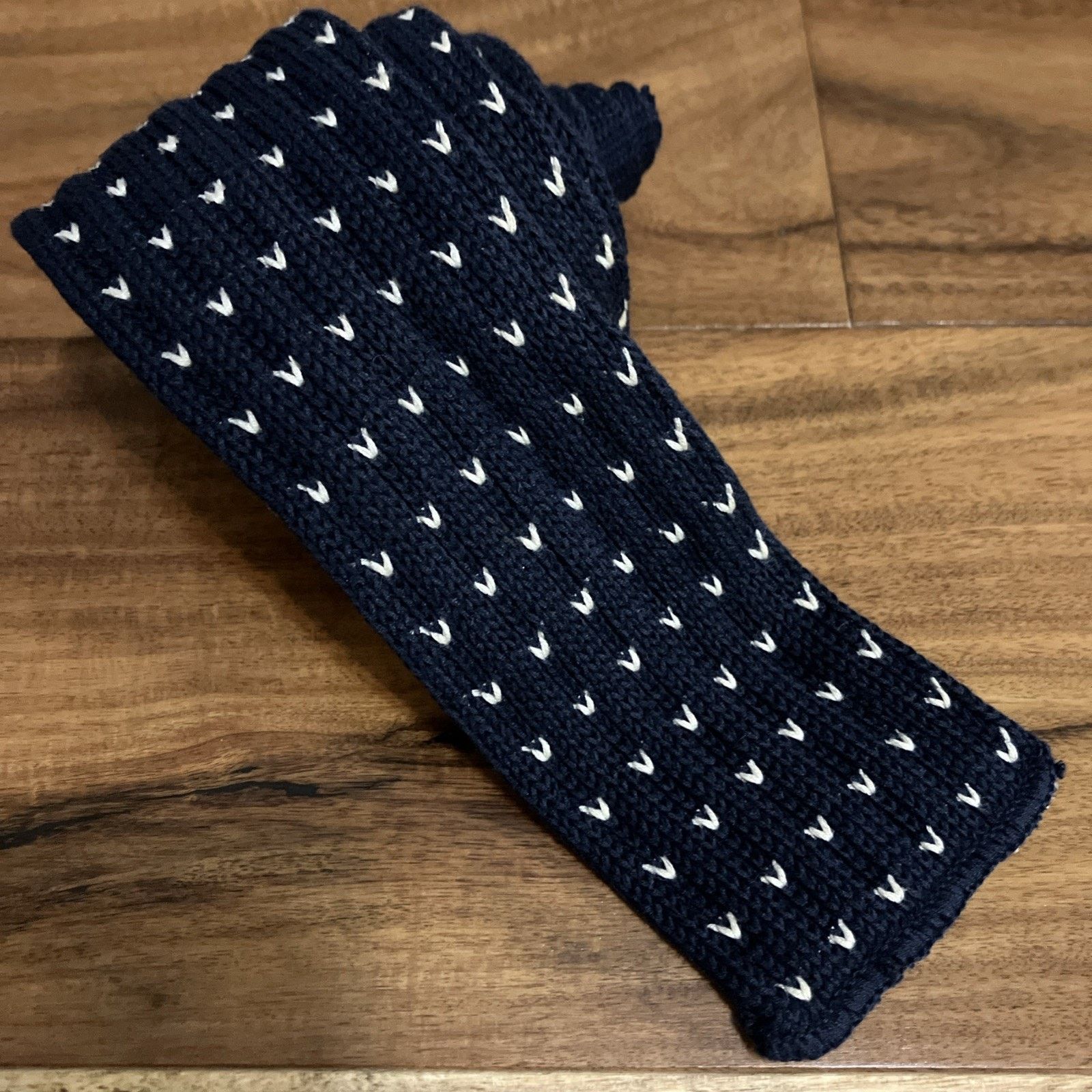 Other Vintage Rooster Square Knit End Necktie Blue Geometric 1960s Size ONE SIZE - 1 Thumbnail