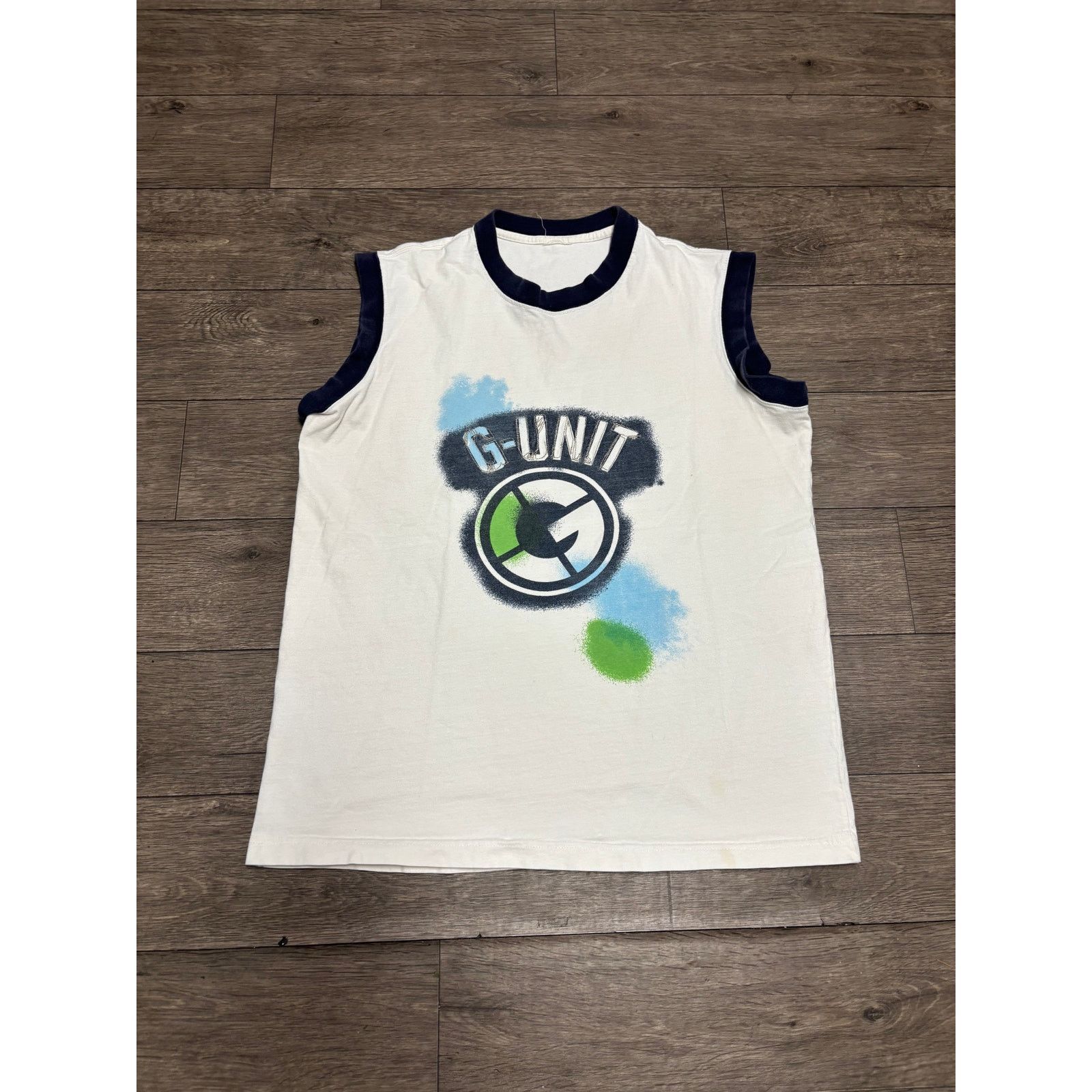 G-Unit × Vintage Vintage G-Unit White Spray Paint Tanktop Shirt Sz L Size US L / EU 52-54 / 3 - 1 Thumbnail