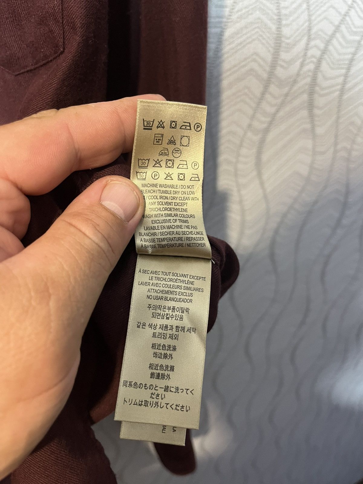Burberry Burberry Burgundy Men’s Cotton Logo Shirt Button Up Size S Size US S / EU 44-46 / 1 - 11 Thumbnail