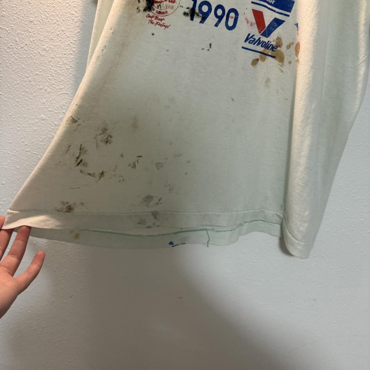 Vintage distressed & thrashed 1990 blue grass single stitch tee Size US M / EU 48-50 / 2 - 3 Thumbnail