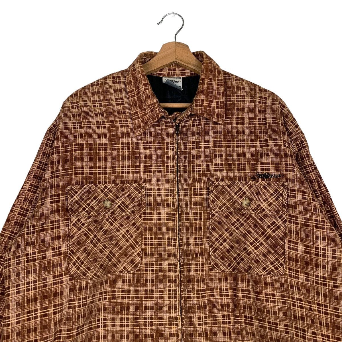 Japanese Brand SCOMMESSA Checked Plaid Zipper Flannel Jacket #0384-C18 Size US L / EU 52-54 / 3 - 2 Thumbnail