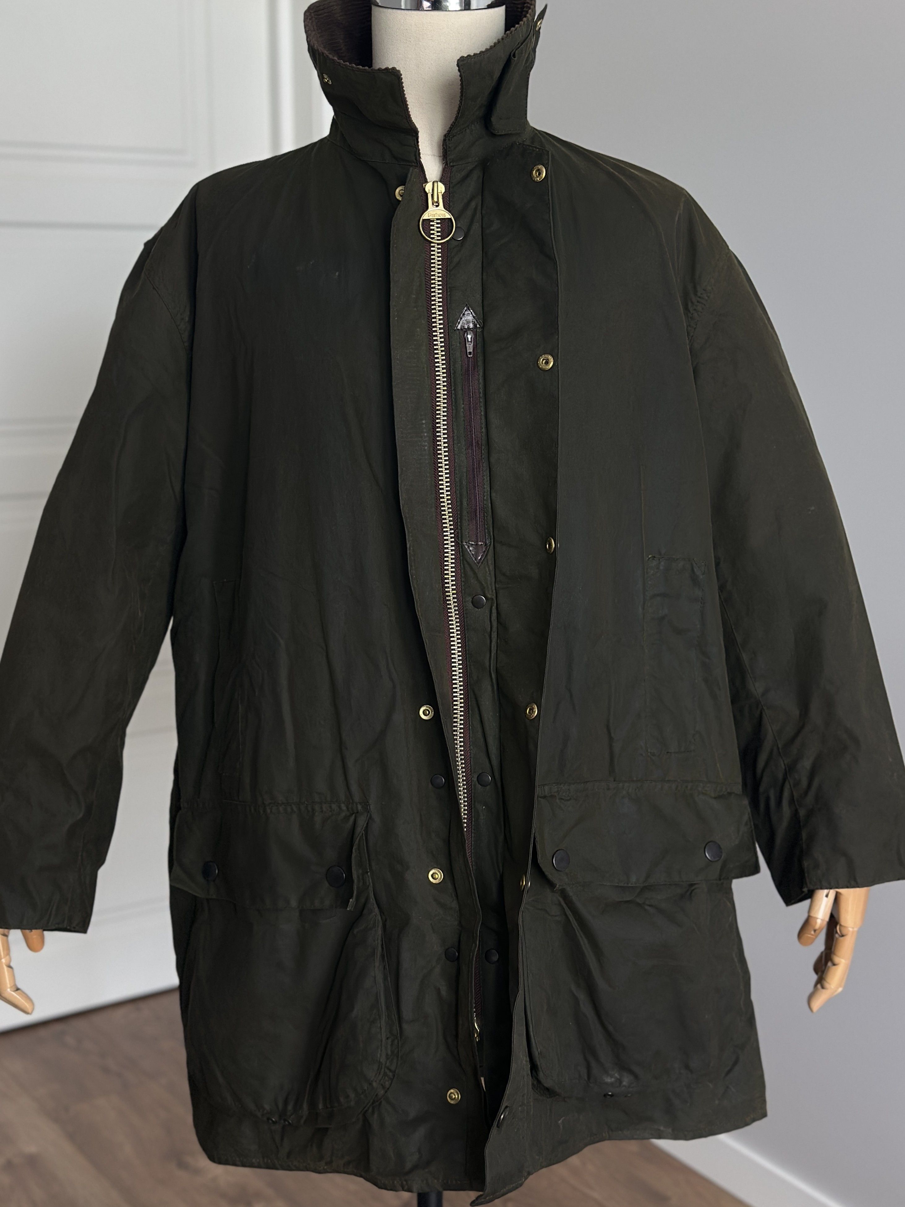 Barbour BARBOUR A200 Border Wax Jacket C46 / 117CM England Vintage Size US XXL / EU 58 / 5 - 11 Thumbnail