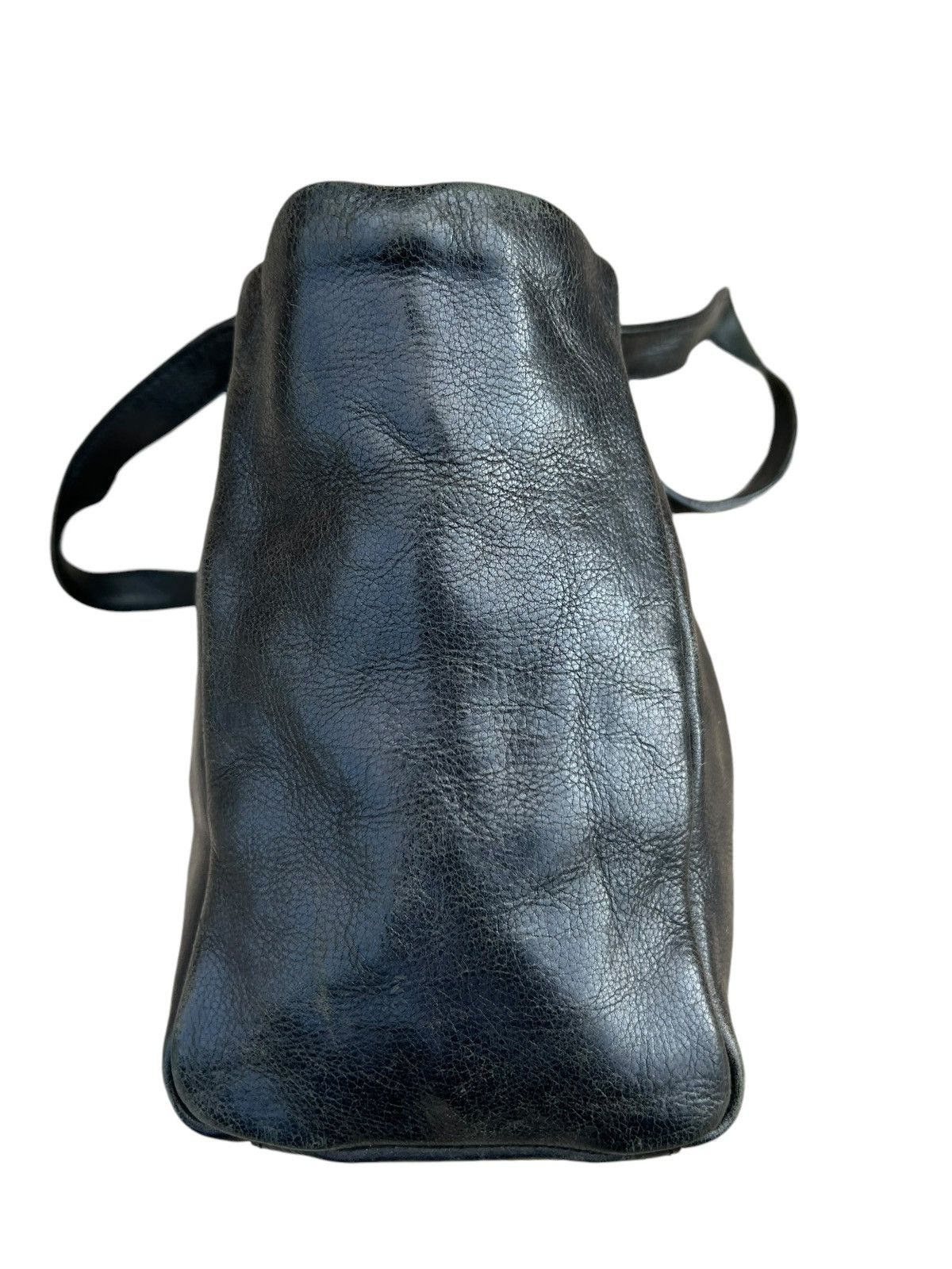 Issey Miyake × Leather × Zucca Vintage Zucca Japan Faded Patina Leather Mini Tote Bag Size ONE SIZE - 13 Thumbnail