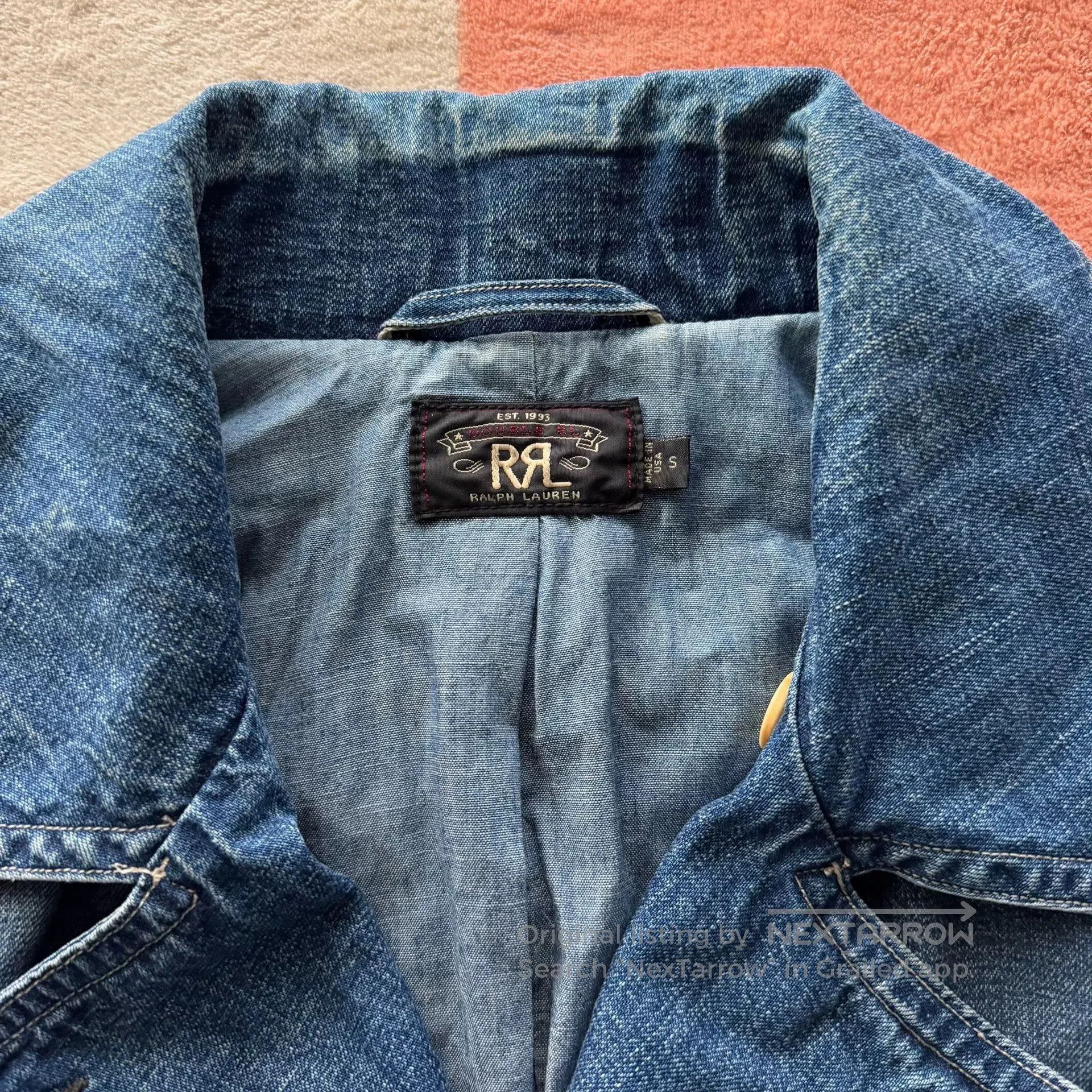 RRL Ralph Lauren RRL Denim Canvas 740 Navy Coat. Size US S / EU 44-46 / 1 - 6 Thumbnail