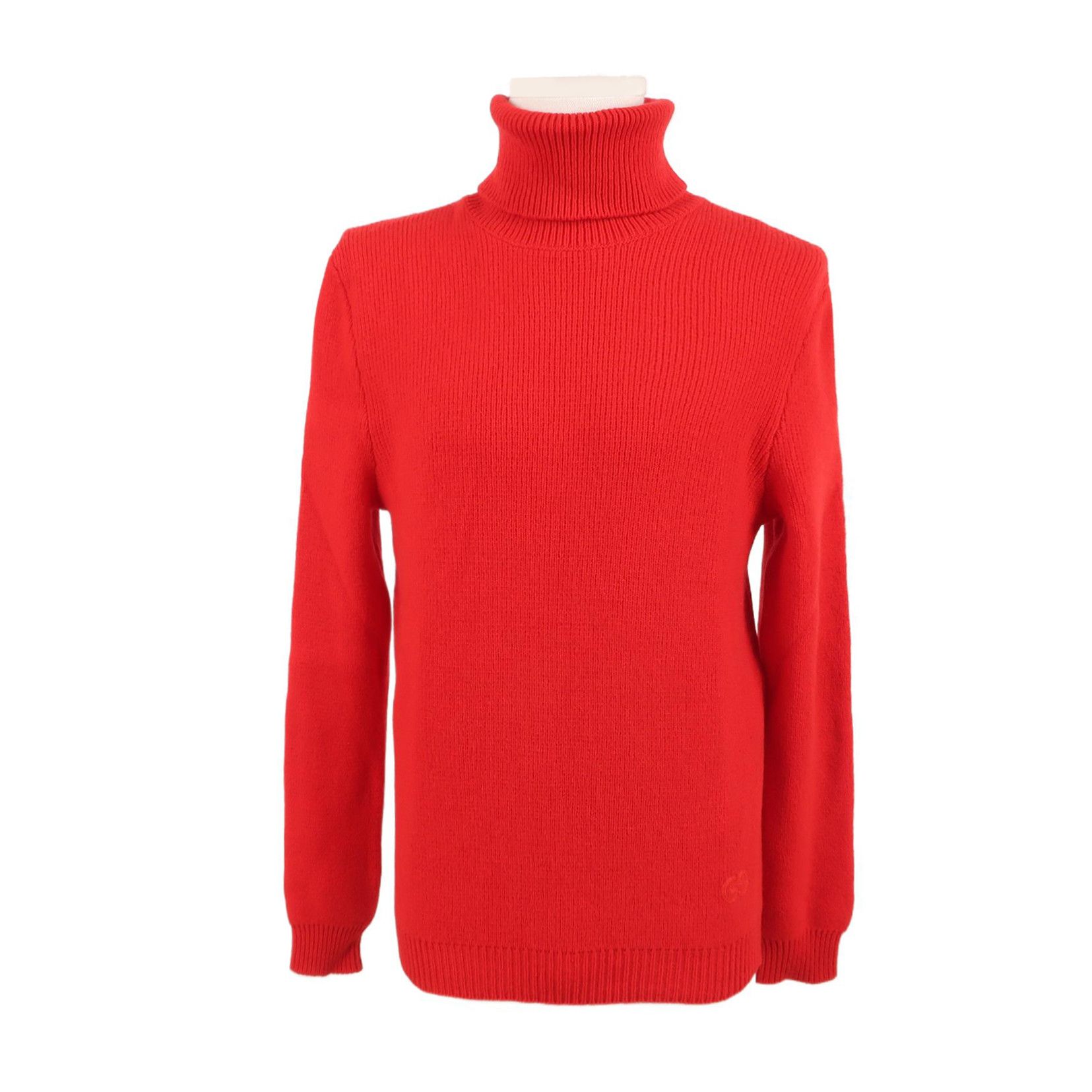 Gucci Gucci Red Wool GG Logo Turtleneck Sweater Size M Size US M / EU 48-50 / 2 - 1 Thumbnail