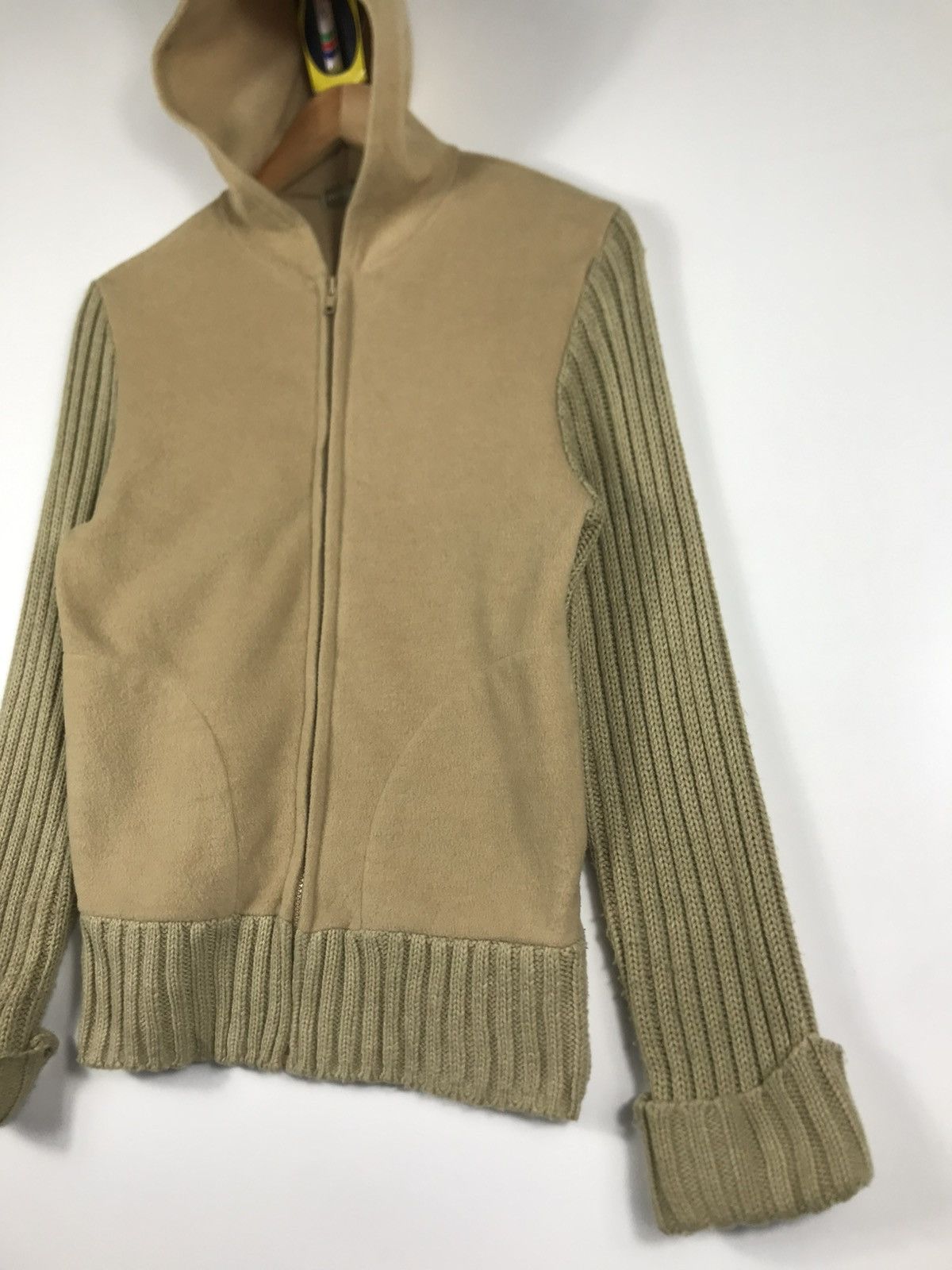 Aran Isles Knitwear × Japanese Brand × Vintage ⚡️Vintage Pattern Hooded Sleeve Knit Sweater Jacket Size M / US 6-8 / IT 42-44 - 3 Thumbnail