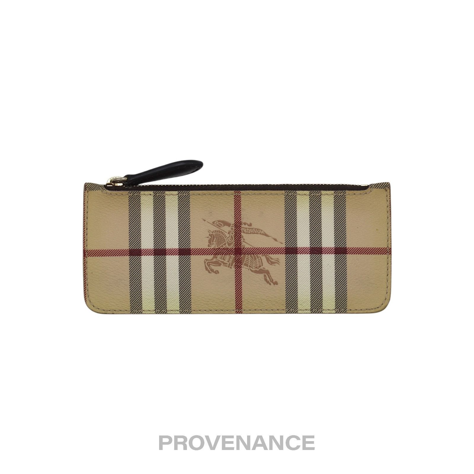 Burberry 🔴 Burberry Zip Pouch - Haymarket Check Chocolate Brown Size ONE SIZE - 1 Thumbnail