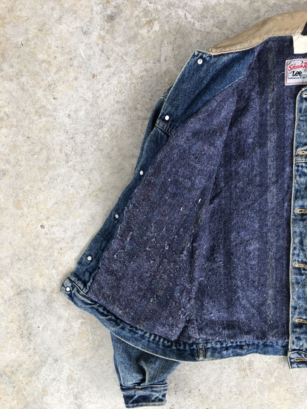 Lee Vintage Lee Storm Rider Blanket Lined Denim Jacket Baggy Size US L / EU 52-54 / 3 - 19 Thumbnail