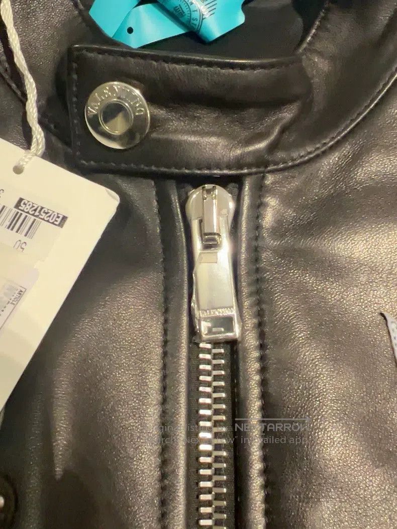 Valentino Valentino Leather jacket with a stand-up collar zipper cas Size US L / EU 52-54 / 3 - 6 Thumbnail