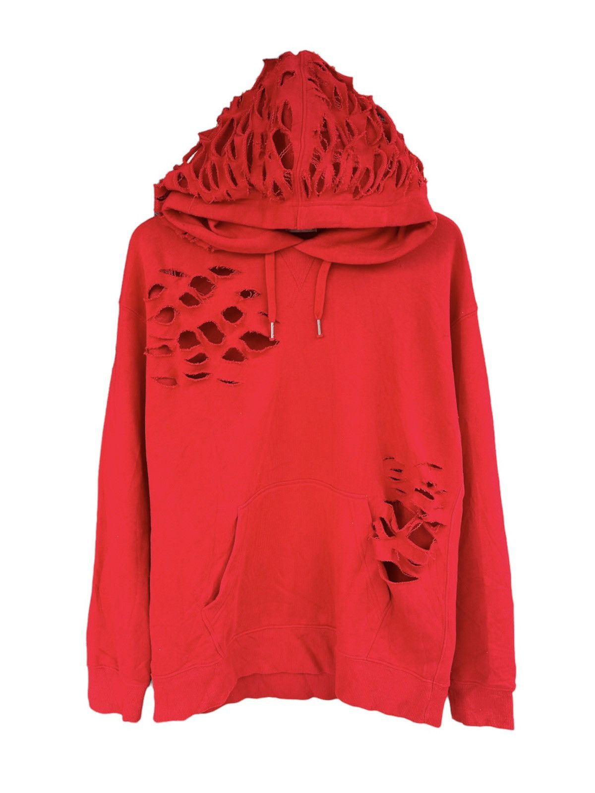 image of If Six Was Nine x Le Grande Bleu L G B Distressed Hoodie Gu Lgb Ifsix Style in Red (Size Large)