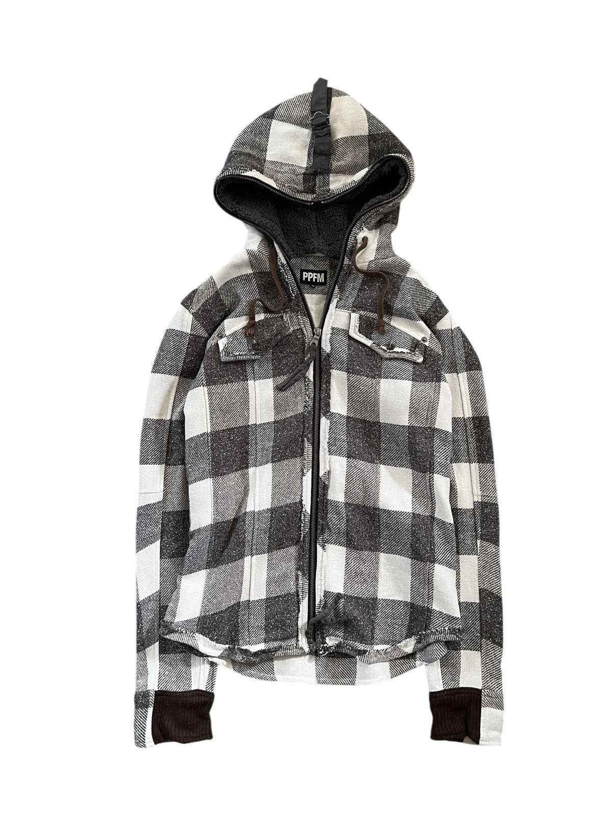PPFM PPFM Plaid Full Zipper Hooded Jacket Size US M / EU 48-50 / 2 - 3 Thumbnail