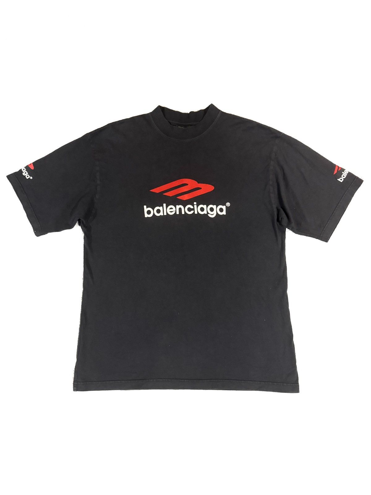 BALENCIAGA＊PIERCED T-SHIRT ヴィンテージ Tシャツ Balenciaga Pierced Oversized T-shirt In Black | ModeSens