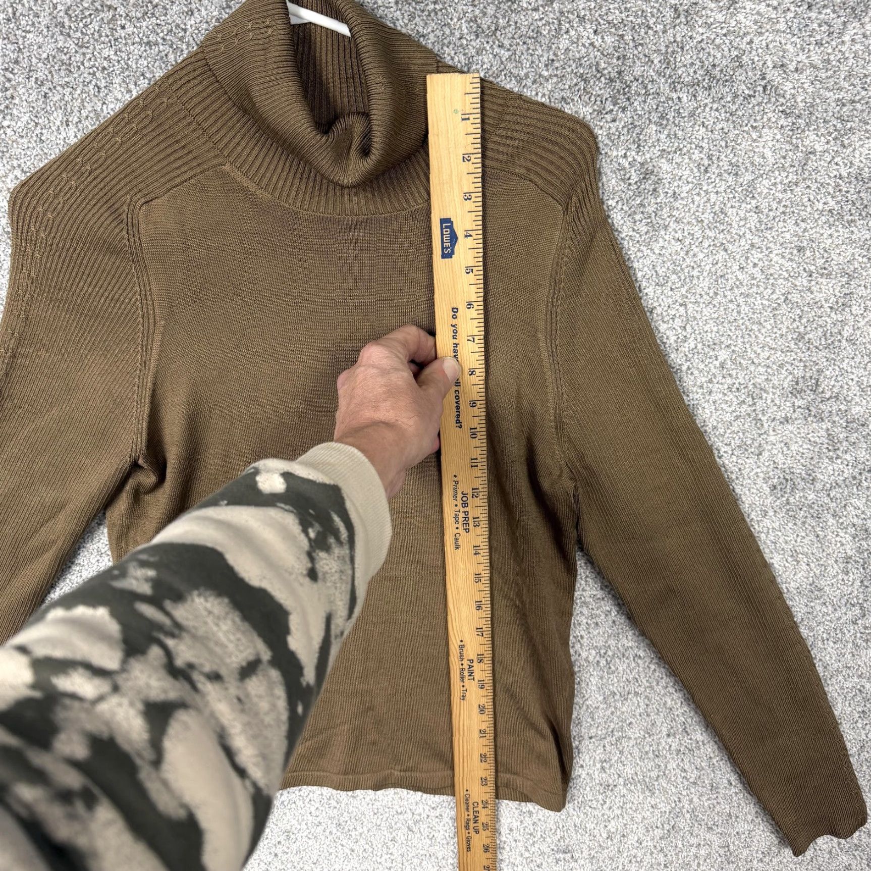Vintage VTG 90s Carlisle Sweater Womens M Brown Silk Blend Turtleneck Preppy Clean Girl Size M / US 6-8 / IT 42-44 - 2 Thumbnail