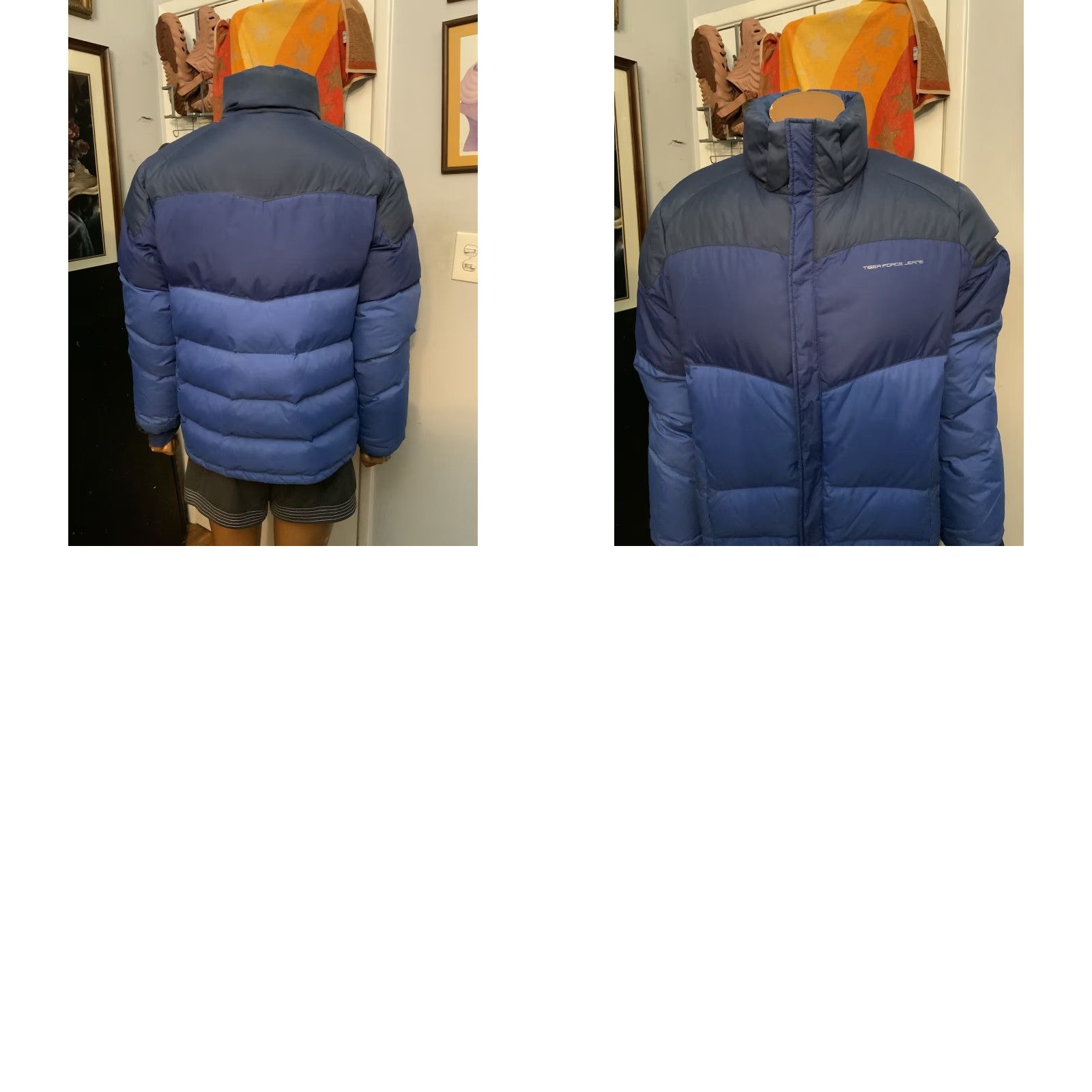 Vintage VINTAGE Tiger Force Jeans Jacket Puffer Full Zip Quilted Nylon Down Blue M Mens Size US 31 - 10 Thumbnail