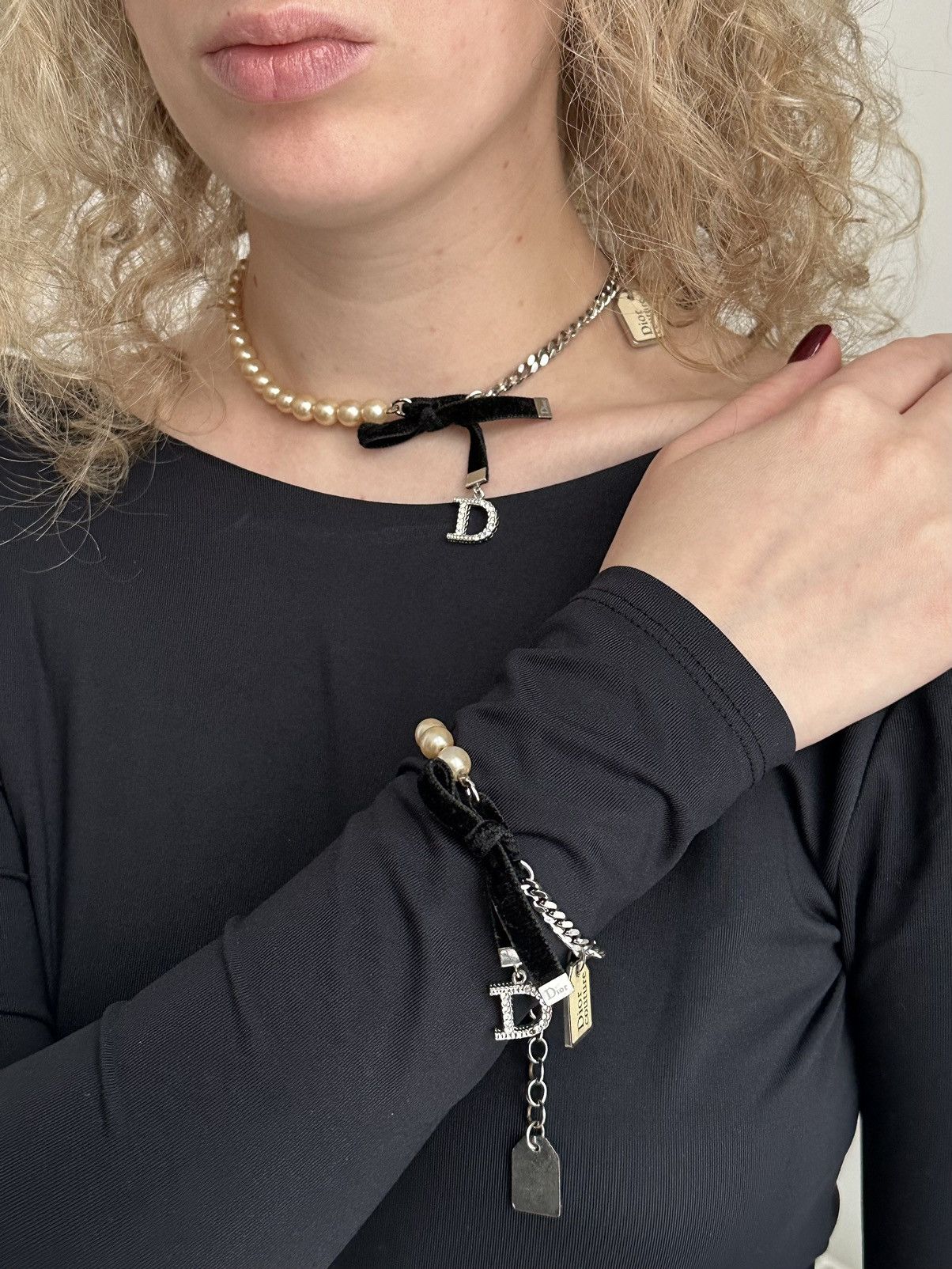 Dior Dior Velvet Bow and Pearl Bracelet by John Galliano Size ONE SIZE - 2 Thumbnail