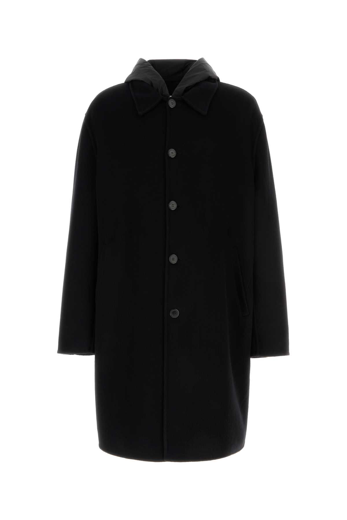 Prada Black Cashmere Coat Size US XXL / EU 58 / 5 - 1 Thumbnail