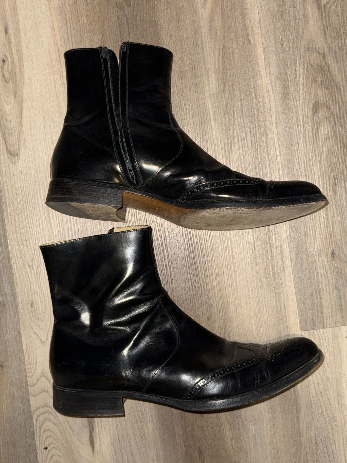 Helmut Lang Helmut Lang AW2000 Black Brogue Boots Size US 11 / EU 44 - 10 Thumbnail
