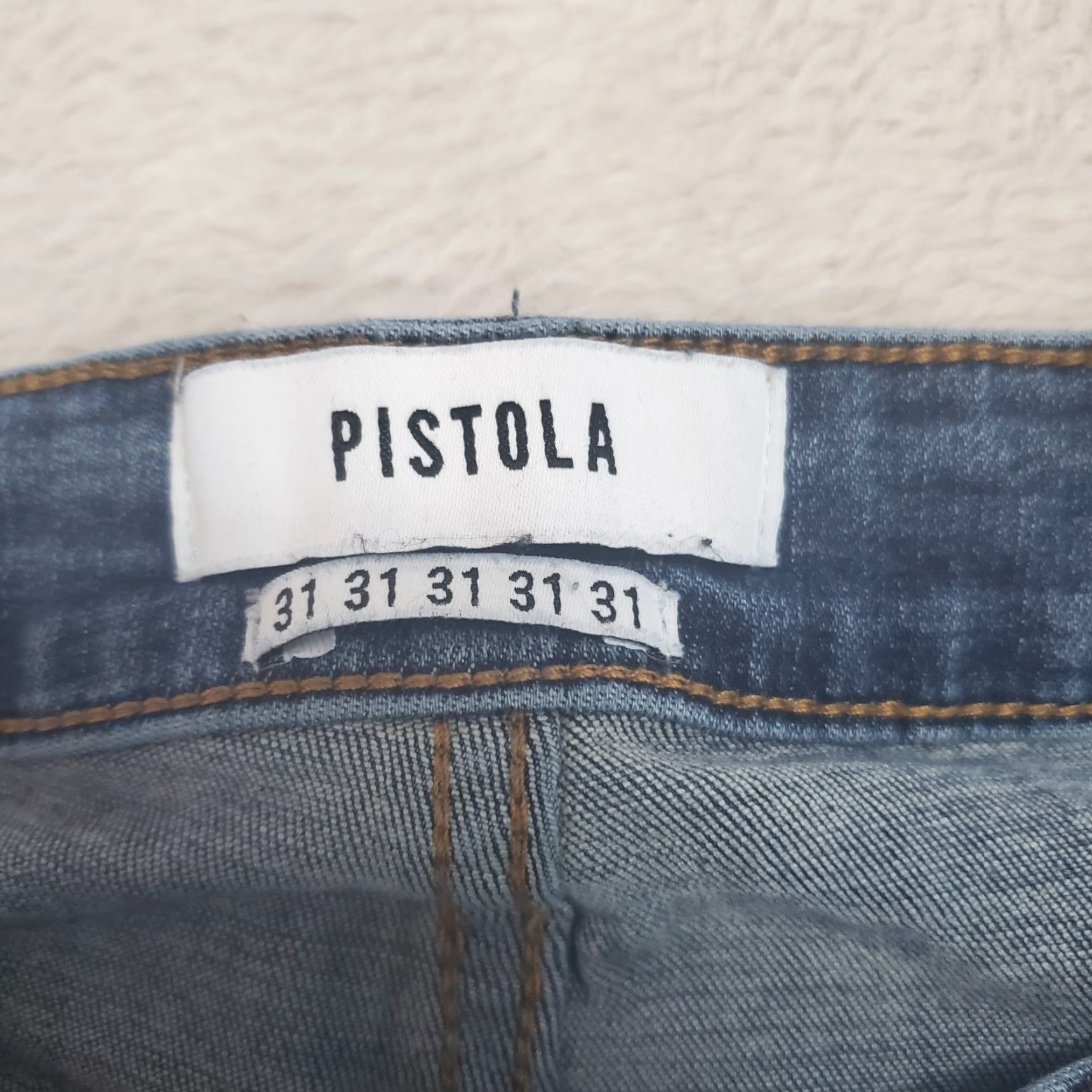 Pistola PISTOLA Jeans Womens 31 Blue Mid Skinny Distressed Ankle Raw Hem Denim Stretch Color Blue 90s Grunge Mid Rise Regular Womens Jeans Size 24" / US 00 / IT 34 - 3 Thumbnail