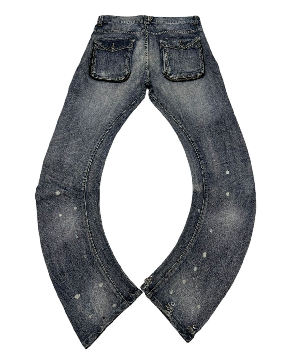 Kapital 🔥PPFM AW2011 CURVE DENIM MULTI ZIPPER POCKET JEANS Size US 32 / EU 48 - 8 Thumbnail