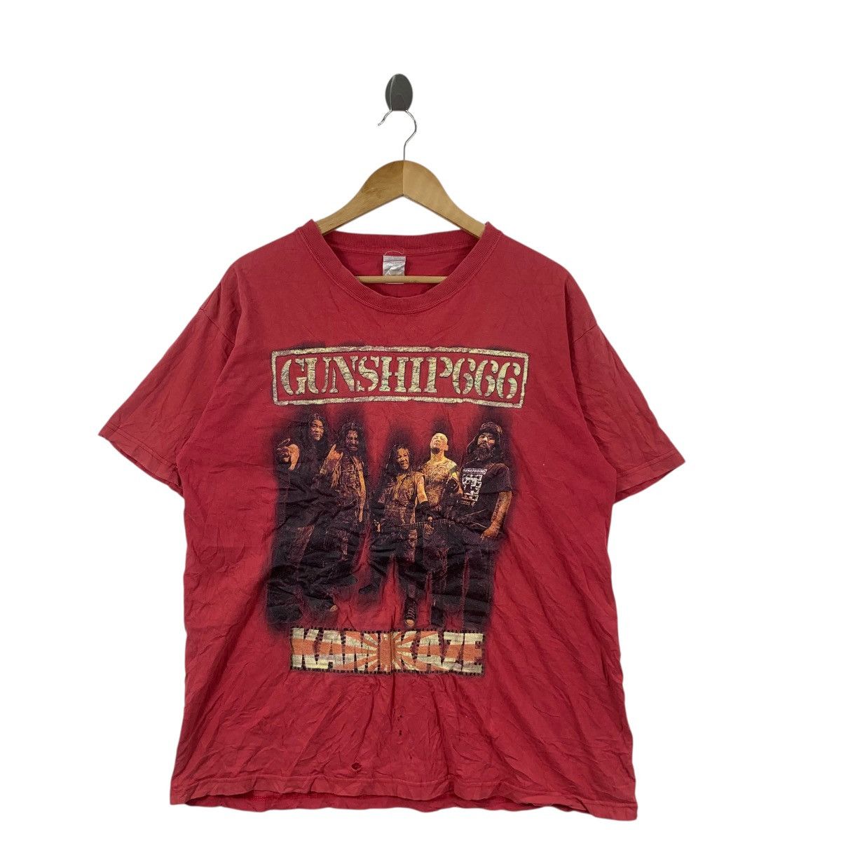 Band Tees GUNSHIP 666 BLACK METAL Japan Band Thrashed Tee Shirt Top Go Size US XXL / EU 58 / 5 - 4 Thumbnail