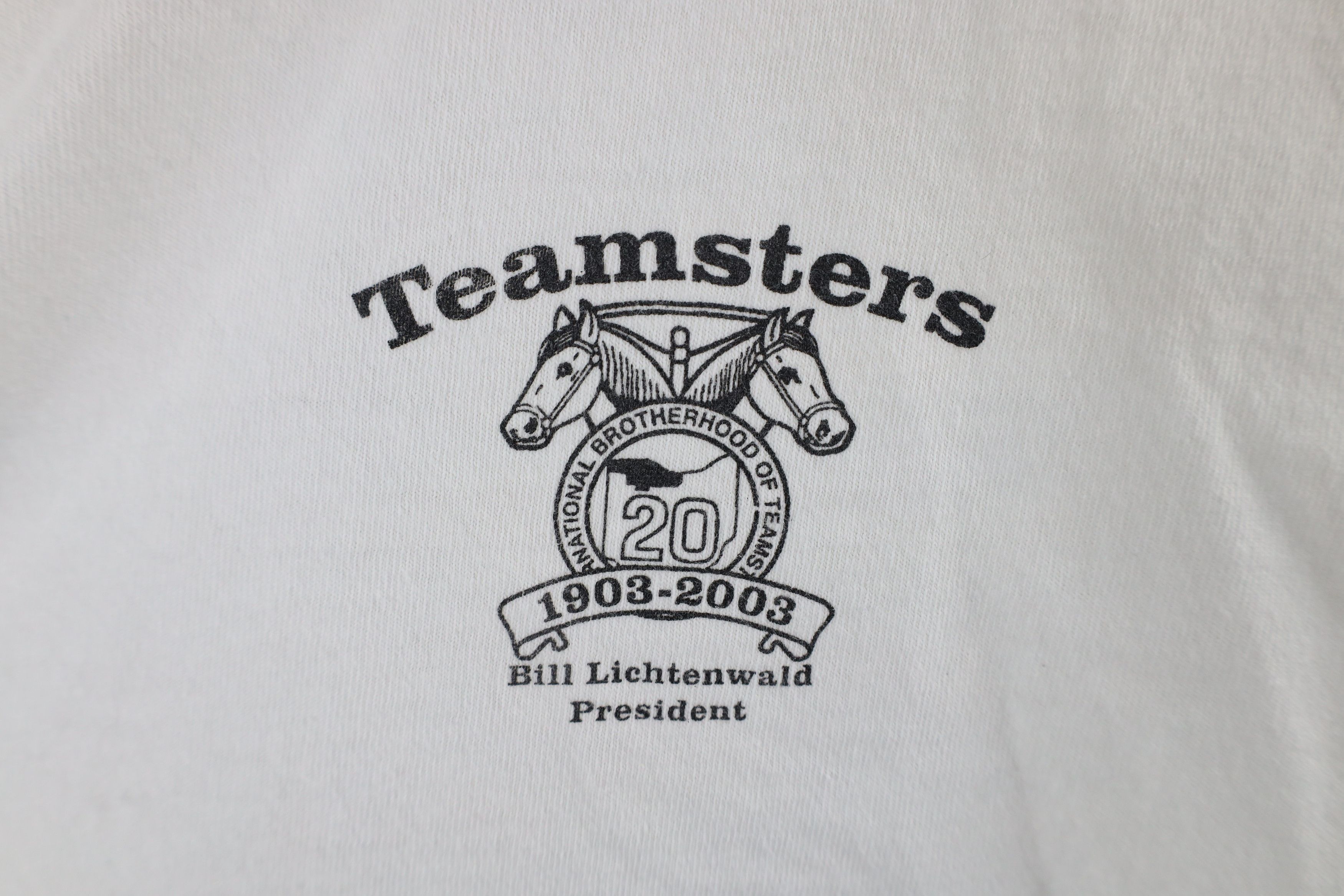 Vintage Vintage Y2K 2003 Anniversary 20 Teamsters Union T-Shirt USA Size US XL / EU 56 / 4 - 4 Thumbnail