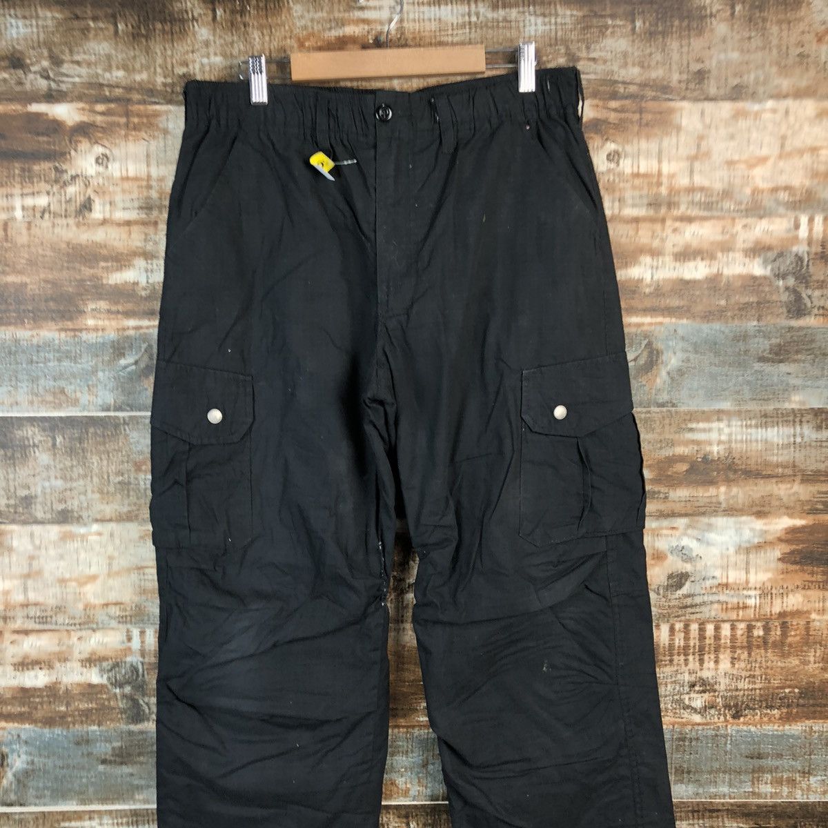 Japanese Brand DL Japanese Brand Dark Blue Cargo Multipocket Pants #C642 Size US 31 - 2 Thumbnail