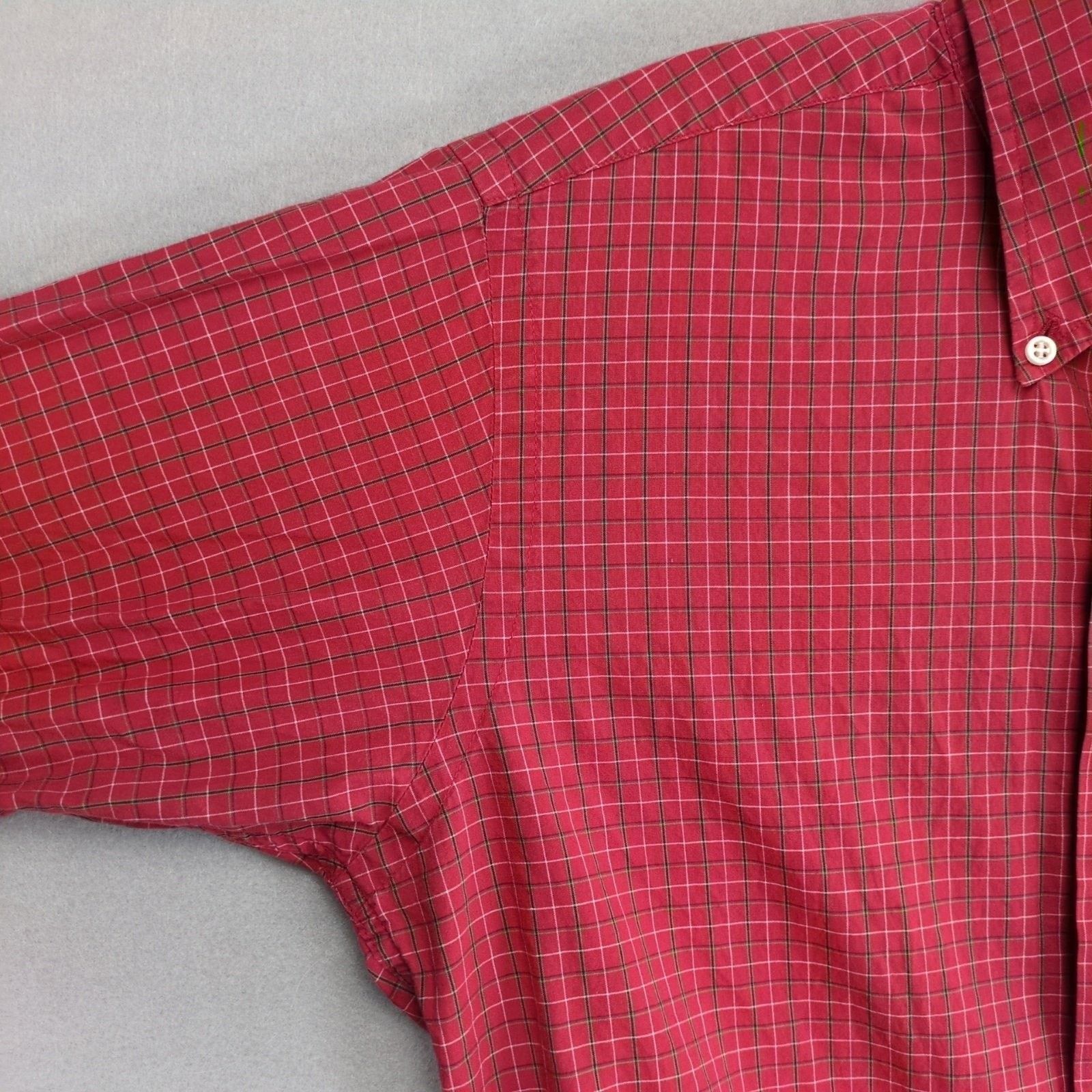 L.L. Bean Vtg 80s L.L. Bean Men's Red Check Plaid Button Down Shirt Size US S / EU 44-46 / 1 - 5 Thumbnail