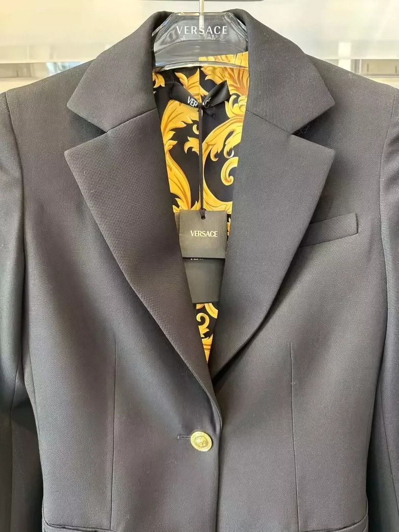 Versace Versace Baroque print wool blazer Size M / US 6-8 / IT 42-44 - 3 Thumbnail