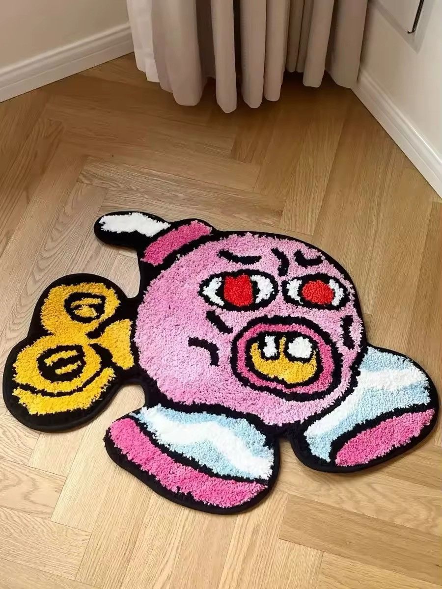 Handmade Tufted Plush Cherry Bomb Cartoon Carpet Rug Size ONE SIZE - 5 Thumbnail