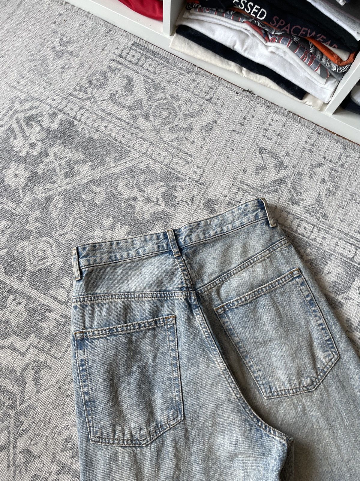 Vintage Vintage Baggy Jeans Mud Washed Avant Garde Wide Flared Y2K Size US 30 / EU 46 - 10 Thumbnail