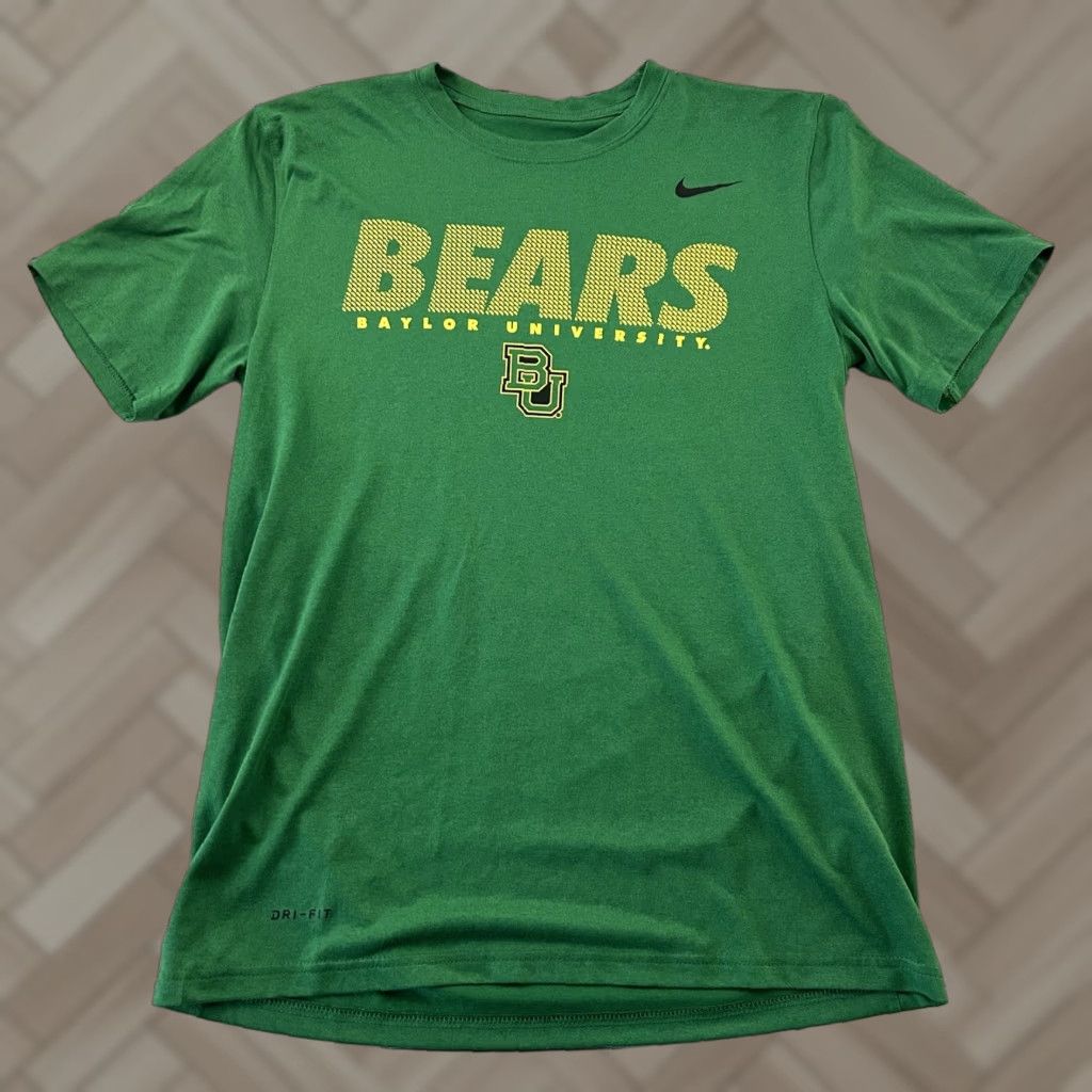 Nike Nike Dri-Fit Baylor Bears Short Sleeve T Shirt Men's L Green Size US L / EU 52-54 / 3 - 1 Thumbnail
