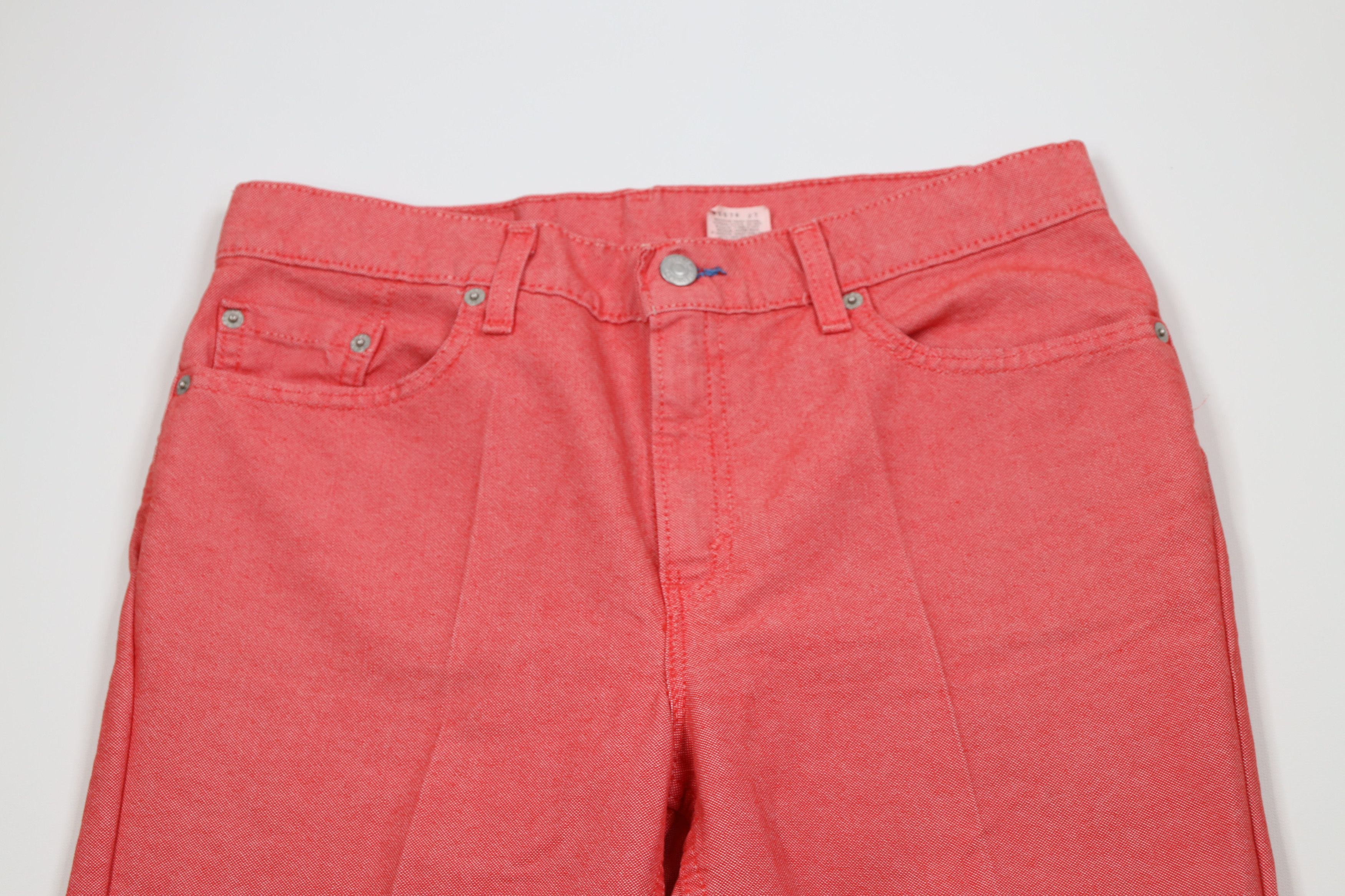 Levi's Vintage Y2K 2002 Levis 577 Capris Pants Salmon Pink USA Size 32" / US 10 / IT 46 - 2 Thumbnail
