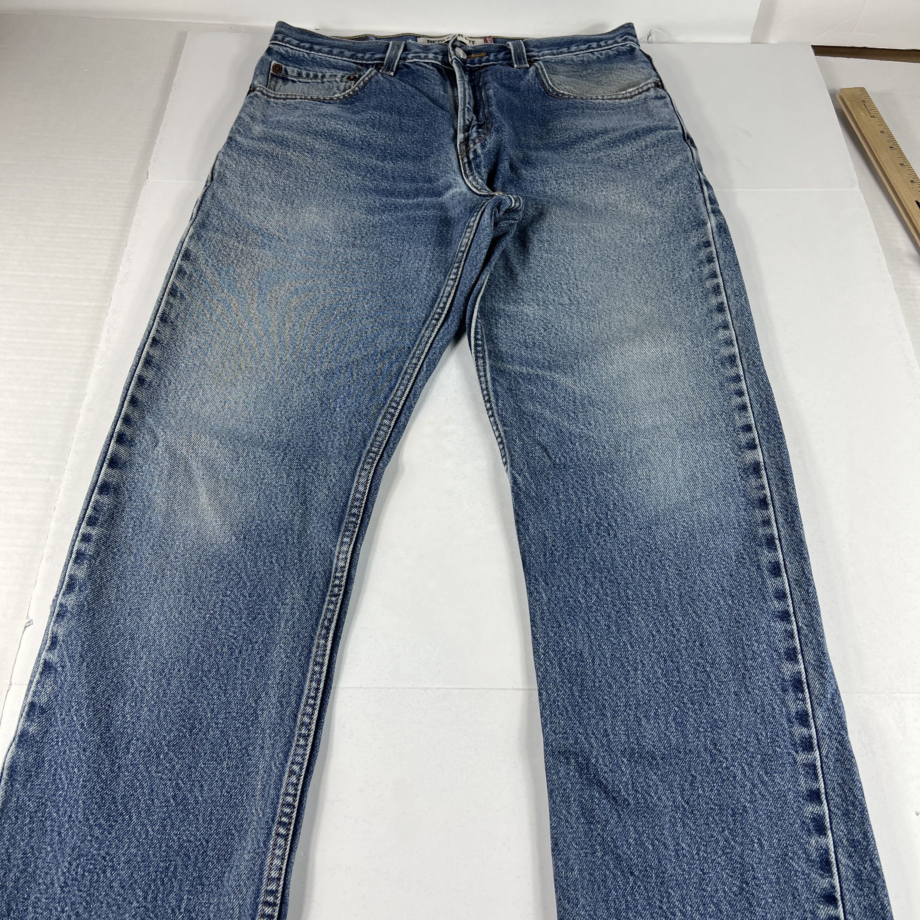 Levi's × Vintage Y2K Levi's Jean 505 Straight Blue Faded Grunge Cotton Denim Size US 33 - 1 Thumbnail