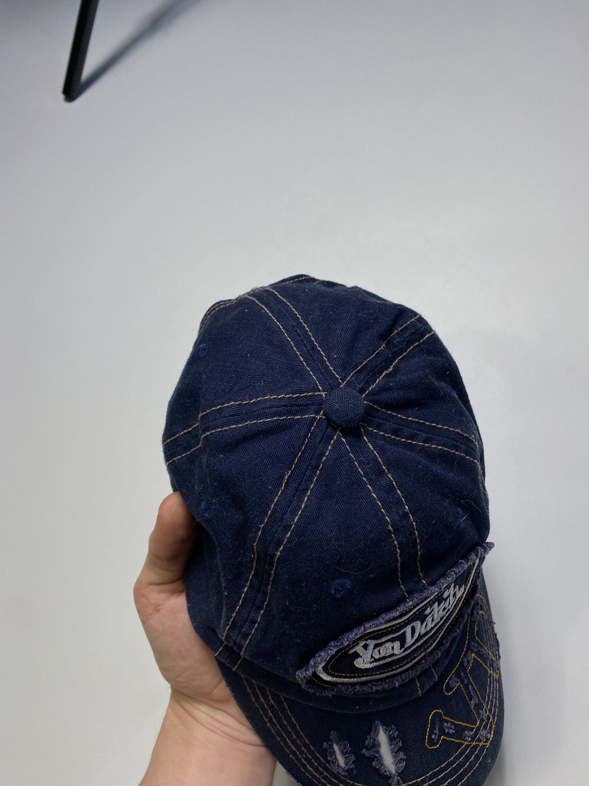 Von Dutch Rare Vintage Von Dutch Distressed Denim Cap Hut Size ONE SIZE - 7 Thumbnail