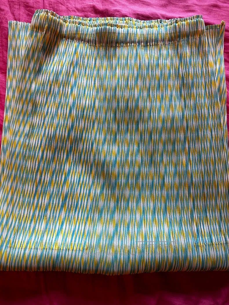 Issey Miyake Issey Miyake size:3 Mat Grid Print Midi Skirt Size 22" - 2 Thumbnail