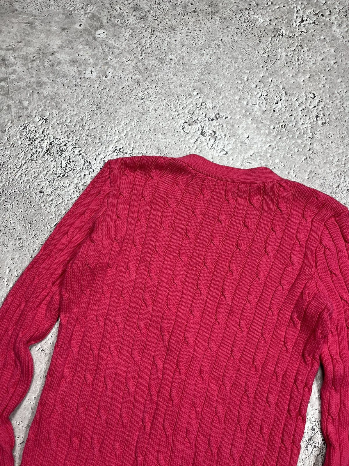 Polo Ralph Lauren Polo Ralph Lauren Cable Knit Cardigan Pink Button Up Size S Size S / US 4 / IT 40 - 12 Thumbnail