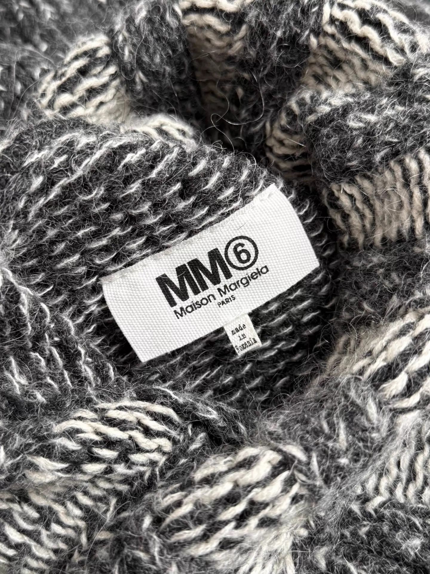 MM6 MM6 F/W18 Chunky Knit Turtleneck Sweater Marbled Gray S Size S / US 4 / IT 40 - 6 Thumbnail