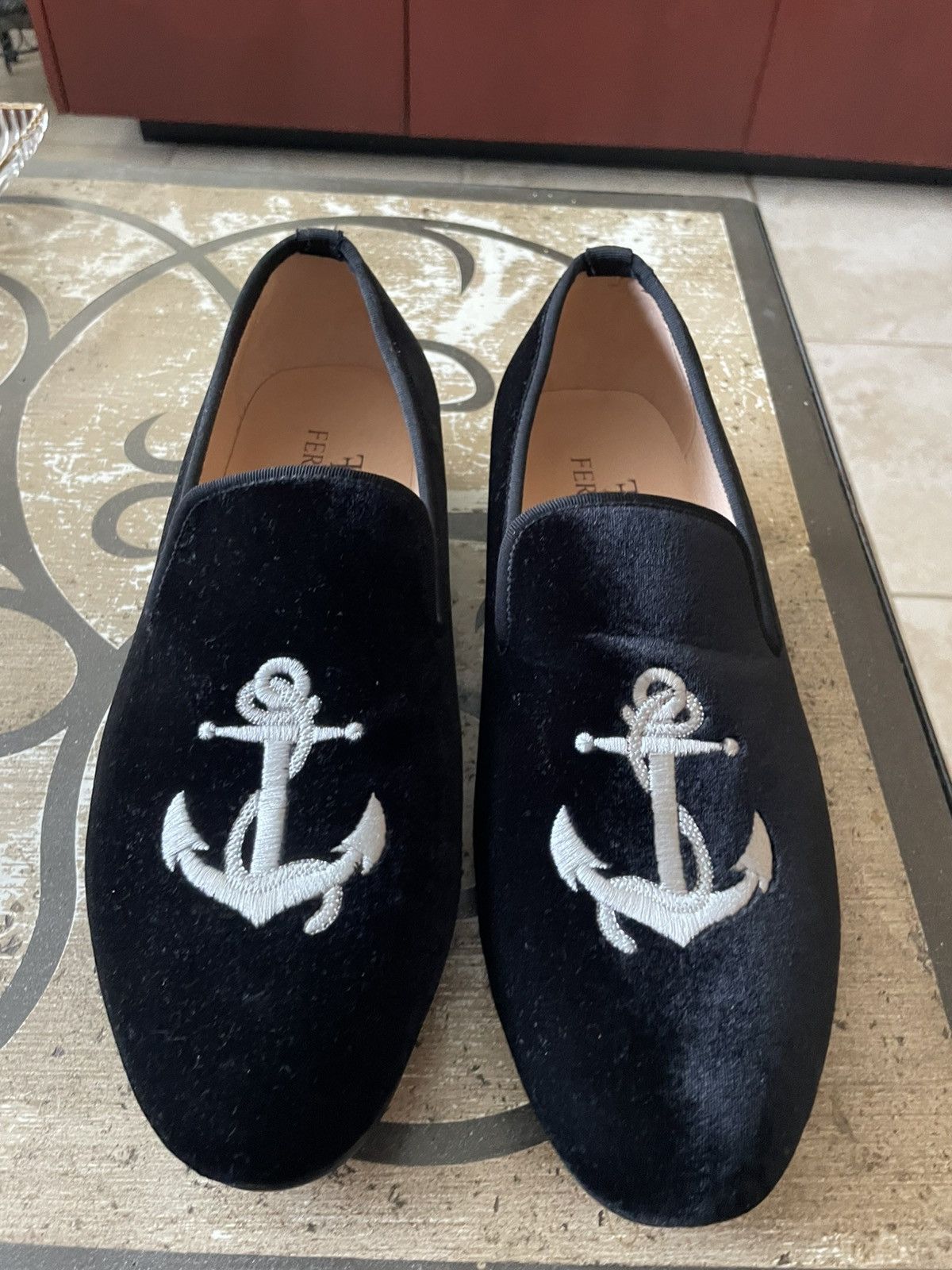 Other Ferucci Formal Slip Ons Velvet w/Anchors Size US 11 / EU 44 - 2 Thumbnail