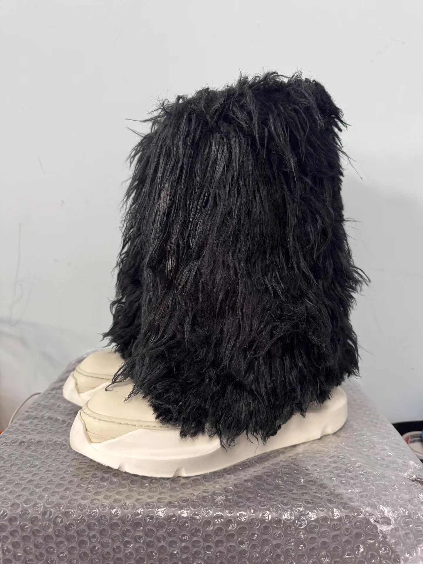 Rick Owens Rick Owens Furry Thick Sole Boots 22FW Elephant Leg Boots Size US 7 / EU 40 - 1 Thumbnail