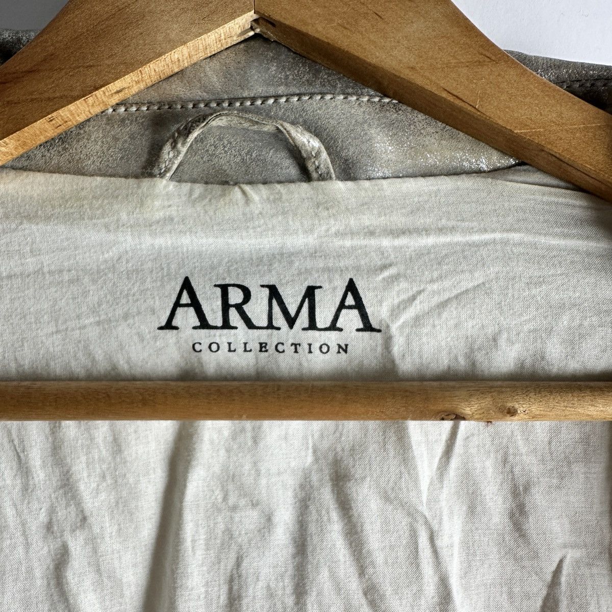 ARMA Metallic silver leather jacket by Arma sz S Size M / US 6-8 / IT 42-44 - 8 Thumbnail