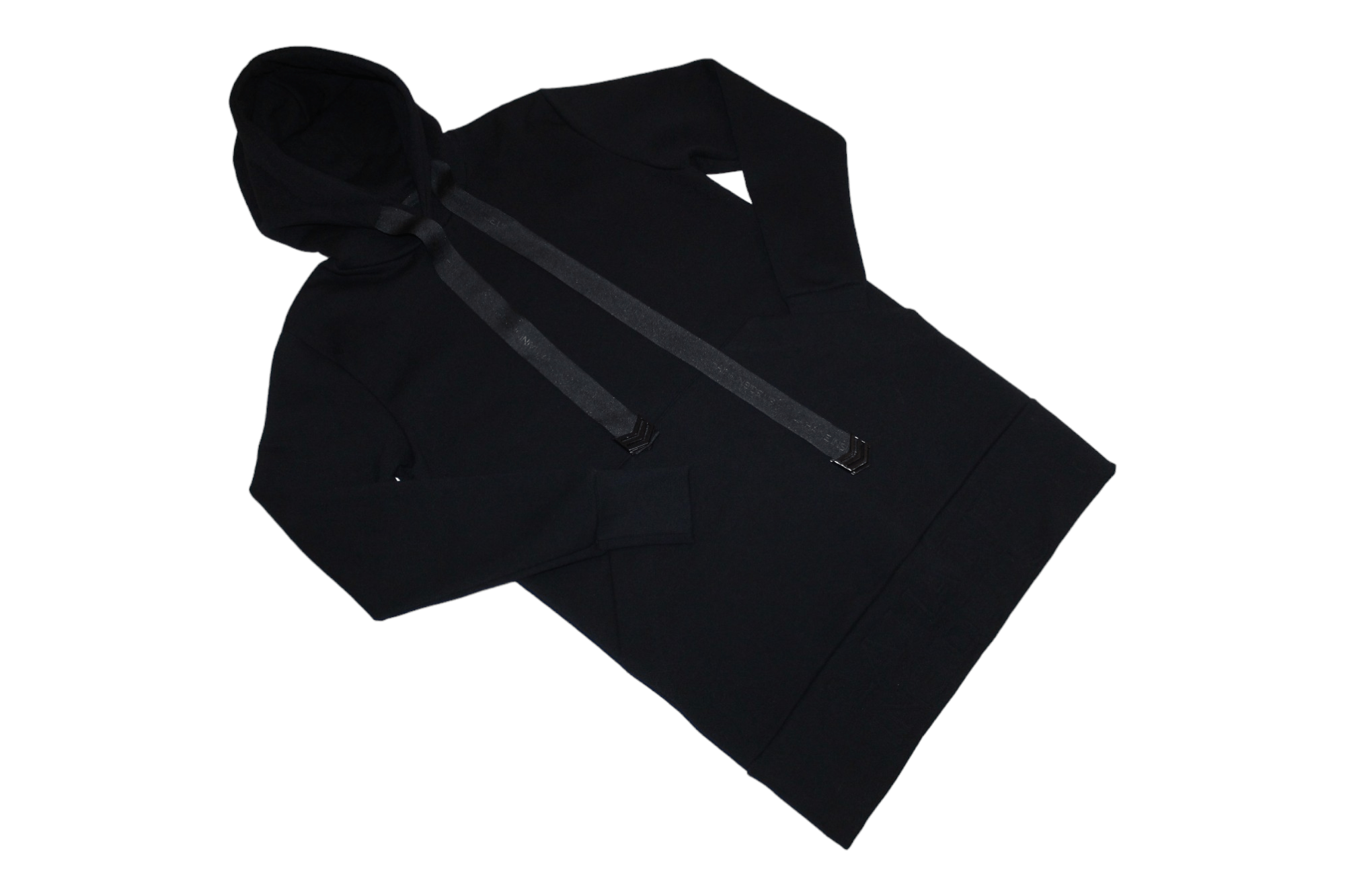 image of Avant Garde x Lost Found Ria Dunn La Haine Inside Us Longline Layered Hoodie Long Straps in Black (